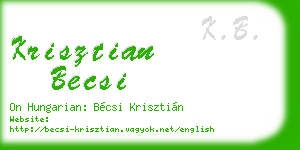 krisztian becsi business card