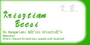 krisztian becsi business card